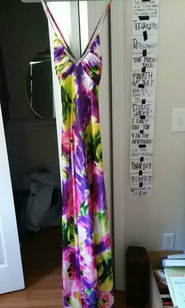 Flower-patterned Colorful Dress